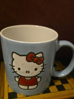 Sanrio Hello Kitty Blue Mug with Red Bow